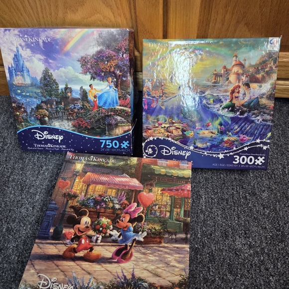 Disney Puzzle Set -mickey  Little Mermaid - Picture 1 of 5